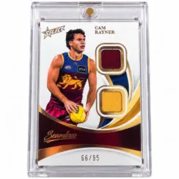 Select 2025 Seamless Double Patch Cam Rayner #66/95 (Lions)